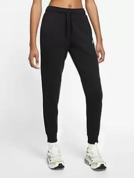 Image of Nike NSW Club Fleece Mid Rise Cargo Joggers - Black/White, Size S, Women