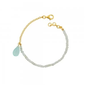 Image of Juvi Designs Gold vermeil meet in the middle bracelet Blue
