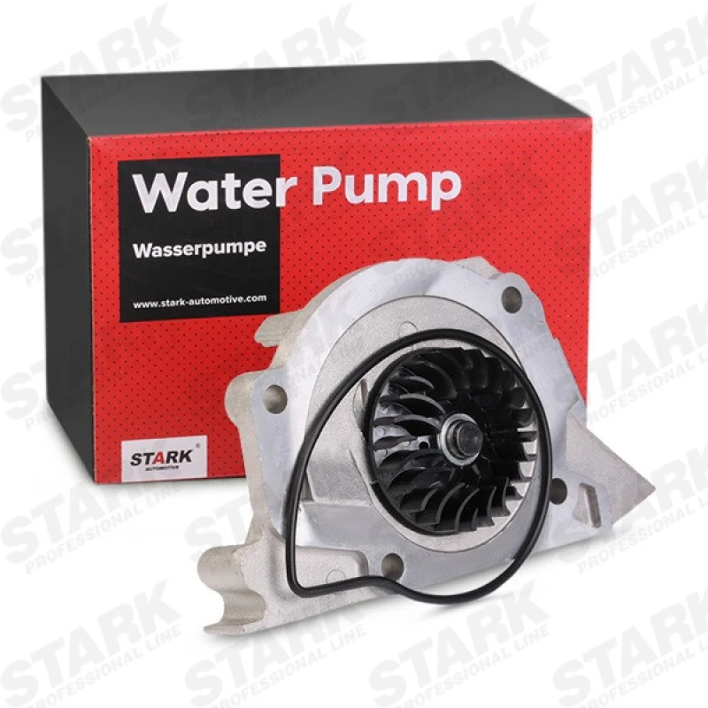 Image of STARK SKWP-0520106 Water pump Number of Teeth: 20, Cast Aluminium, without housing, with belt pulley, for timing belt drive, with seal ring, with gask