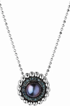 Image of Links Of London Jewellery Effervescence Blue Diamond & Pearl Necklace JEWEL 5020.3