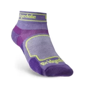 Image of Bridgedale TRAIL RUN Ultralight T2 Coolmax Sport Low Womens - Large Purple