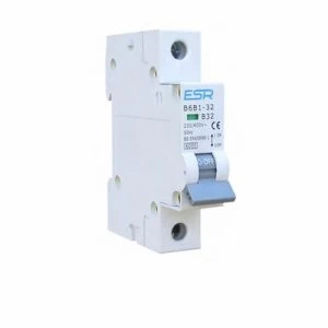 image of ESR MCB B Curve 1 Pole 6kA Circuit Breakers Domestic Consumer Units - 10A