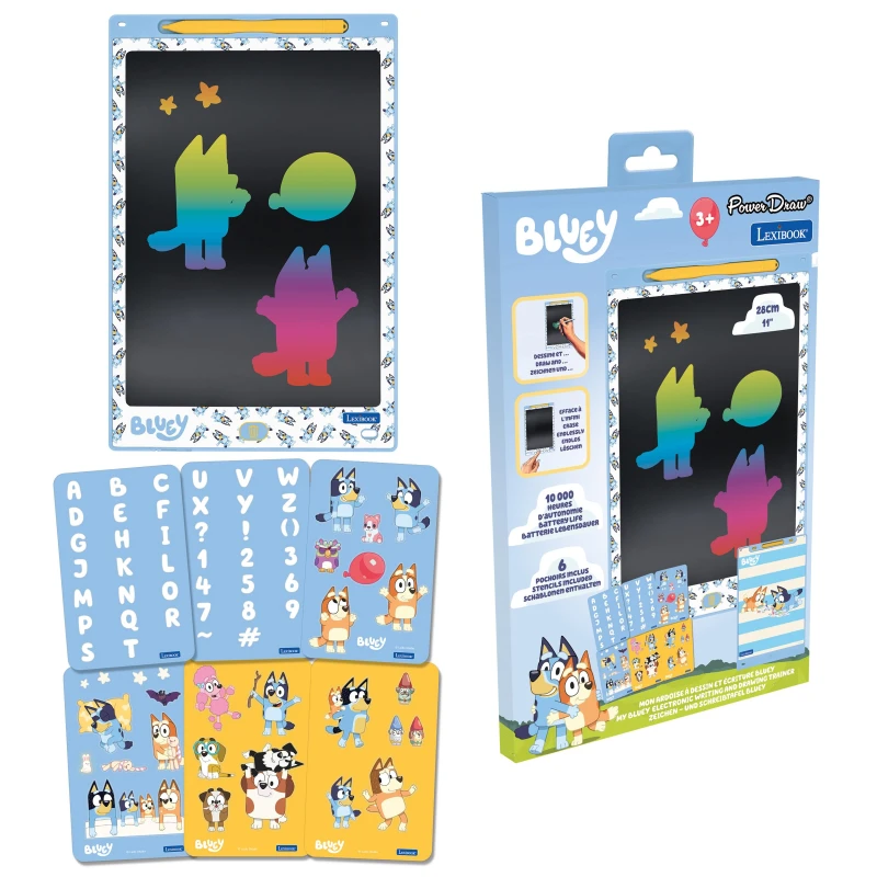 Image of Lexibook e-inkt tekentablet multicolor 28cm met sjablonen Bluey Blauw CRT10BY