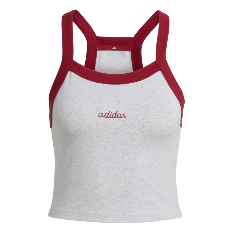 Image of Adidas Womens embroidered graphic tank top adidas Essentials Colorpop Gris Female XL