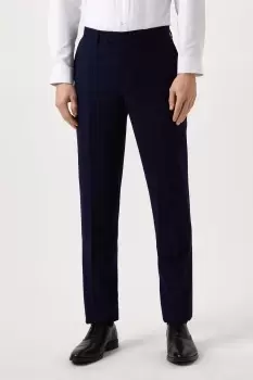 Image of Mens Slim Fit Navy Pinstripe Suit Trouser