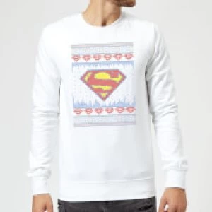 Image of DC Supergirl Knit Christmas Sweatshirt - White