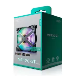 Image of DeepCool MF120 GT 3-IN-1 Addressable RGB 3 Fan Pack with ARGB Controller