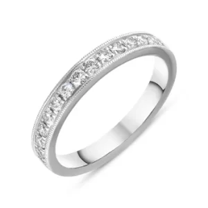 image of Platinum Diamond Fifteen Stone Half Eternity Ring