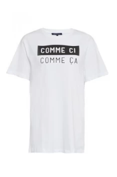 Image of French Connection Comme Ci Comme Ca T Shirt White