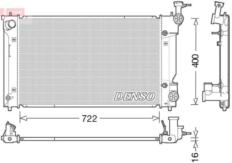 Image of DENSO Engine radiator DENSO DRM50098