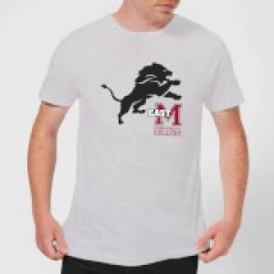 Image of East Mississippi Community College Lion and Logo Mens T-Shirt - Grey - 3XL
