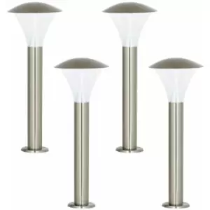 Image of 4 PACK Outdoor Footpath Downlight Lamp Steel 6W Bright Driveway Light Post Path