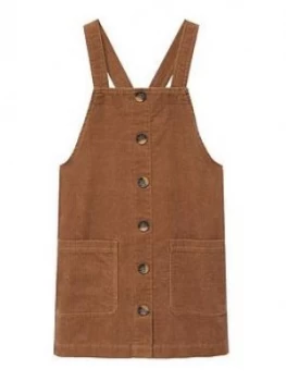 image of Mango Girls Cord Pinny - Brown