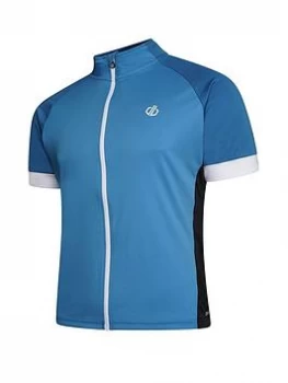 image of Dare 2b Protraction Cycling Jersey - Blue Size M, Men