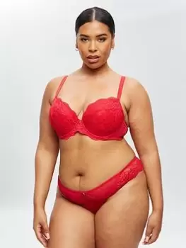 Image of Ann Summers Knickers Sexy Lace Planet Brazilian, Bright Red, Size 12, Women