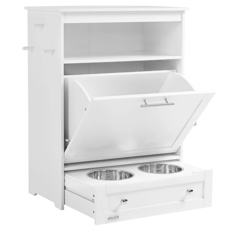 Image of PawHut Pet Feeder Station - White D08-028