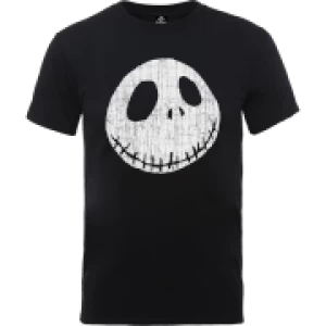 Image of Disney The Nightmare Before Christmas Jack Skellington Crinkle Black T-Shirt - L - Black