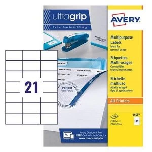 Image of Avery Labels Content 2100 Labels 100 Sheet
