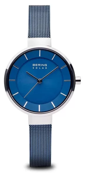 image of Bering 14631-307 Womens Solar, Sunray Dial, Silver Case, Watch