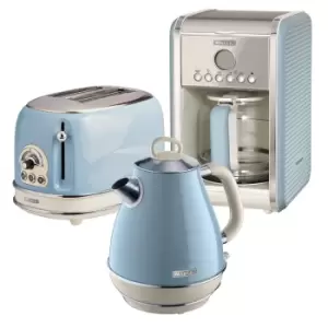 image of Ariete ARPK9 Vintage 2 Slice Toaster, 1.7L Jug Kettle & 12 Cup Filter Coffee Maker