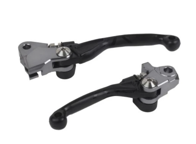 Image of Polisport Pivot Lever Set - Kawasaki KX 65/85/100 2002-23, KX 125/250 2000-08, Suzuki RMZ250 2007-23, RMZ450 2005-23 - Black