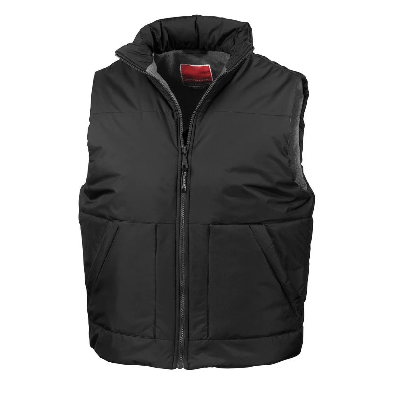 Image of Result Result Men Fleece Lined Gilet in Black Size: Small Black S Male 5063527385970