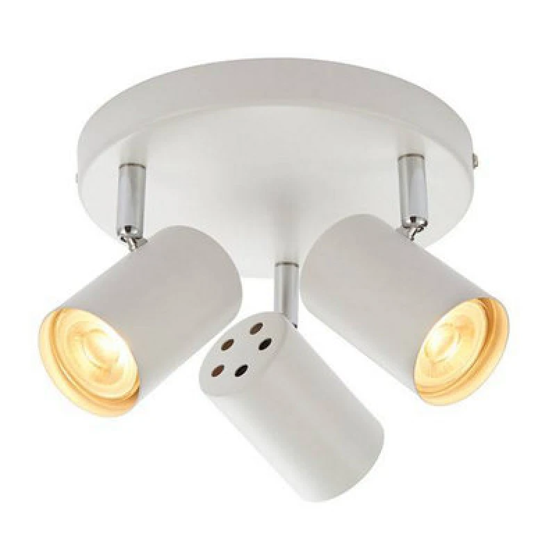 Image of SAXBY LIGHTING Saxby Arezzo - 3 Light Spotlight Matt White, Chrome Plate, GU10 5017588736851