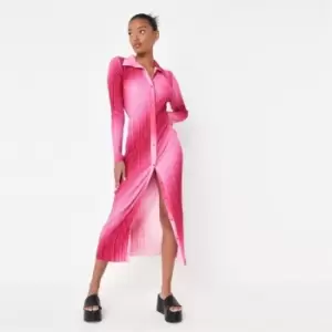 Missguided Down Shirt Dress Dress Ombre - Pink