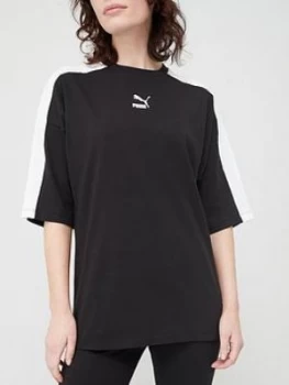 Puma Classics Loose Fit Tee - Black Size M Women