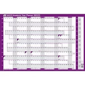 Sasco Mounted Academic Year Planner 2022/2023 Purple