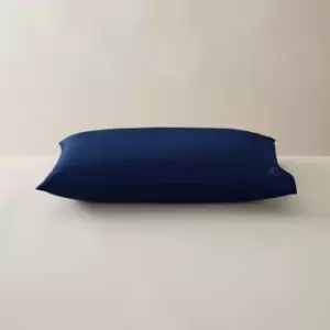 Image of Ted Baker 250 Thread Count Plain Dye Standard Pillowcase, Navy