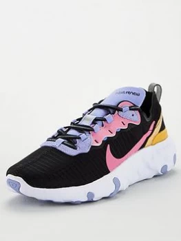 Image of Nike Renew Element 55 Premium Junior Trainer - Black/Pink
