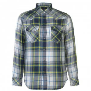 Diesel Western Check Shirt Mens - 8AT Peacoat