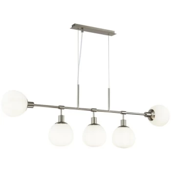 Image of Maytoni Lighting - Erich Ceiling Pendant Lamp Nickel, 5 Light, E14