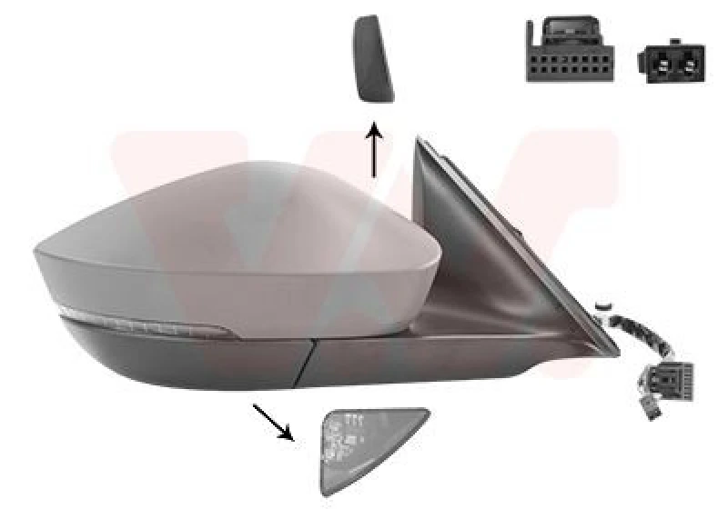 Image of VAN WEZEL Wing mirror VAN WEZEL 7647828