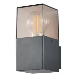 Image of Zink BEATA Square Outdoor Wall Light Grey/Smoke