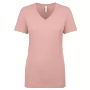 Image of Next Level Womens/Ladies Ideal V-Neck T-Shirt (M) (Desert Pink)