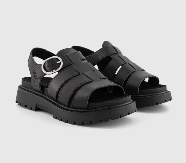 Image of Timberland Womens Clairemont Way Fisherman Sandals Black, 4