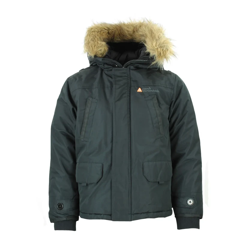Image of Peak Mountain Kids ski parka Peak Mountain Ecapeak Noir Male 8 ans ECAPEAK/3-8/YL-NOIR