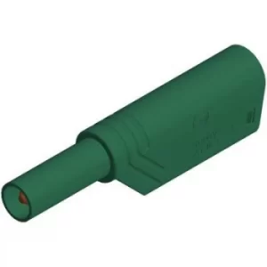 image of SKS Hirschmann LAS S G Straight blade safety plug Plug, straight Pin diameter: 4mm Green