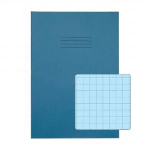 image of Rhino A4 Special Exercise Book 48 Page 12mm Squares S10 Light Blue EXR14538VC