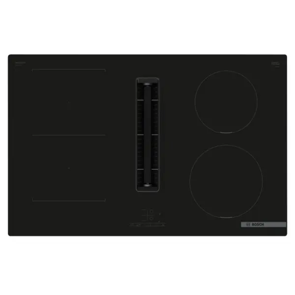 Image of Bosch PVS811B16E Series 4 80cm 4 Zone Venting Induction Hob with Combi Zone - Black