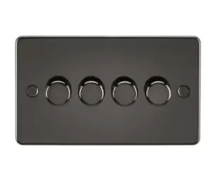 image of KnightsBridge Flat Plate 4G 2 way 10-200W (5-150W LED) trailing edge dimmer - Gunmetal