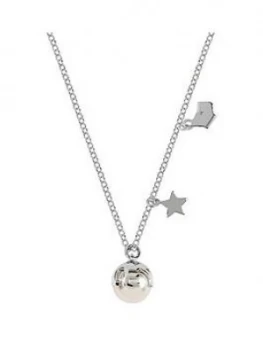 image of Radley Sterling Silver And Rose Gold Tone Star Orb And Dog Pendant Ladies Necklace