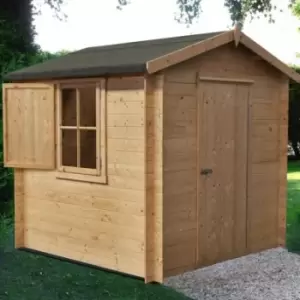 image of Shire Camelot Garden Log Cabin 19mm 8' x 8'