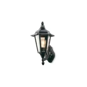 image of 6 Panel wall lamp, high, black