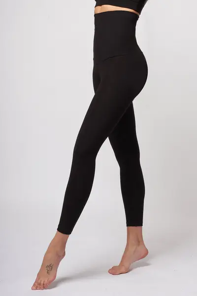 Image of TLC Sport High Tummy Control Extra Strong Compression Leggings SHORT Black