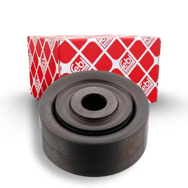 Image of FEBI BILSTEIN 33717 Idler Pulley Metal Deflection/Guide Pulley,v-ribbed belt (312)