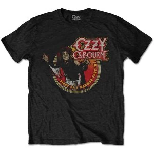 image of Ozzy Osbourne - Diary of a Mad Man Tour 1982 Unisex Large T-Shirt - Black