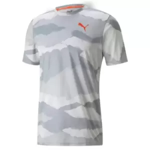 Puma Train AOP T-Shirt Mens - Grey